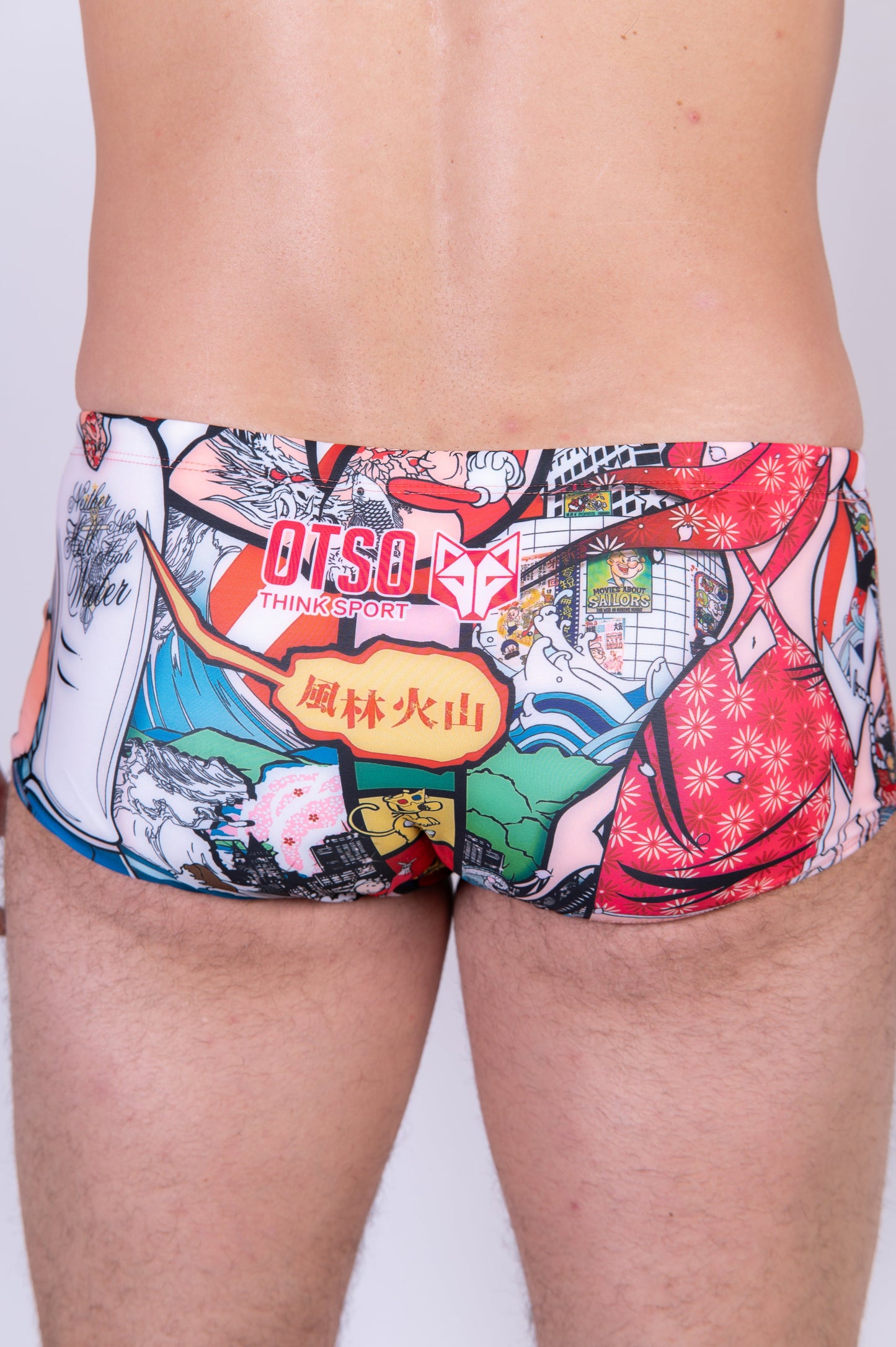 Men's Square Leg Swimsuit - Popeye Art Show