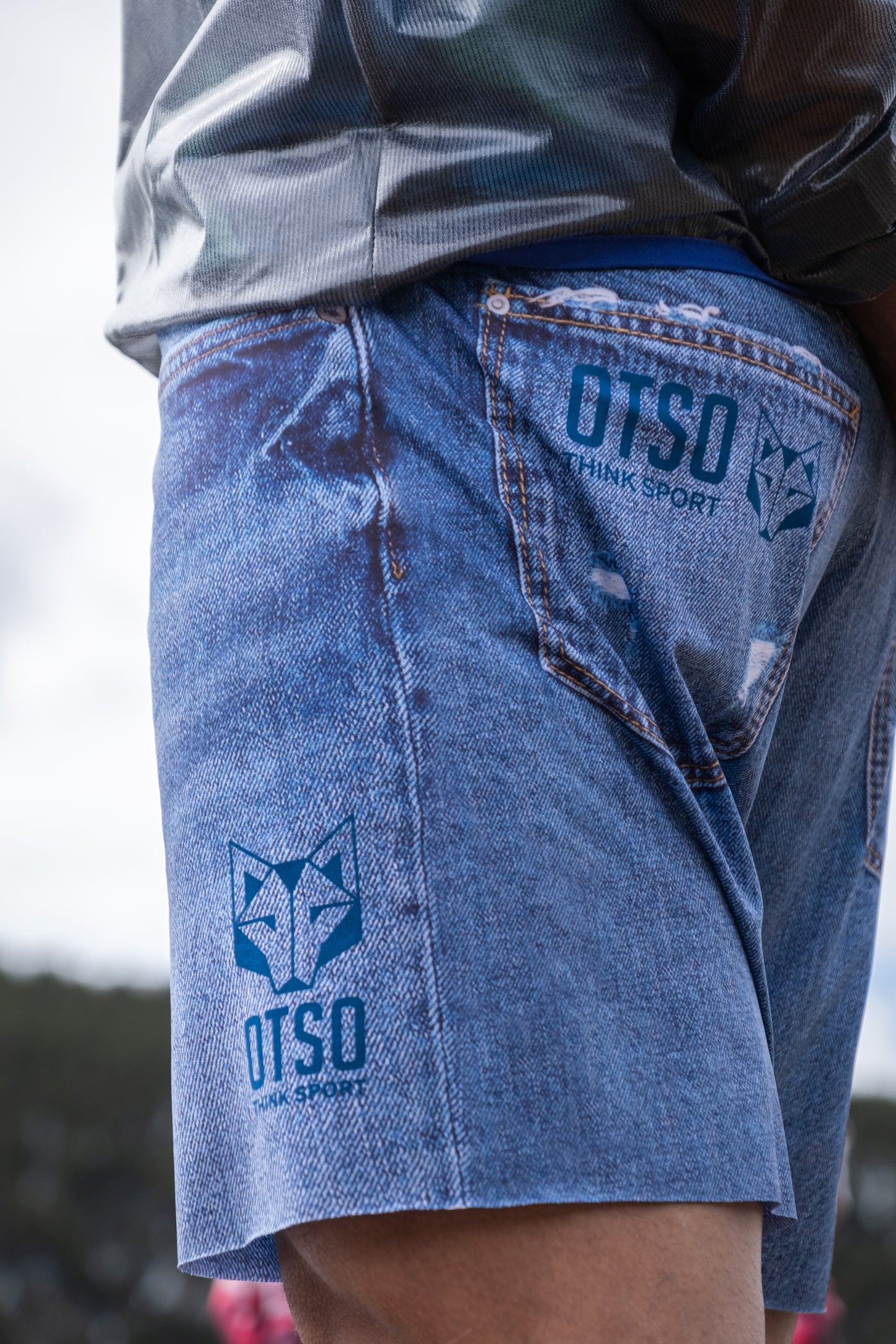 Running Shorts - Blue Jeans