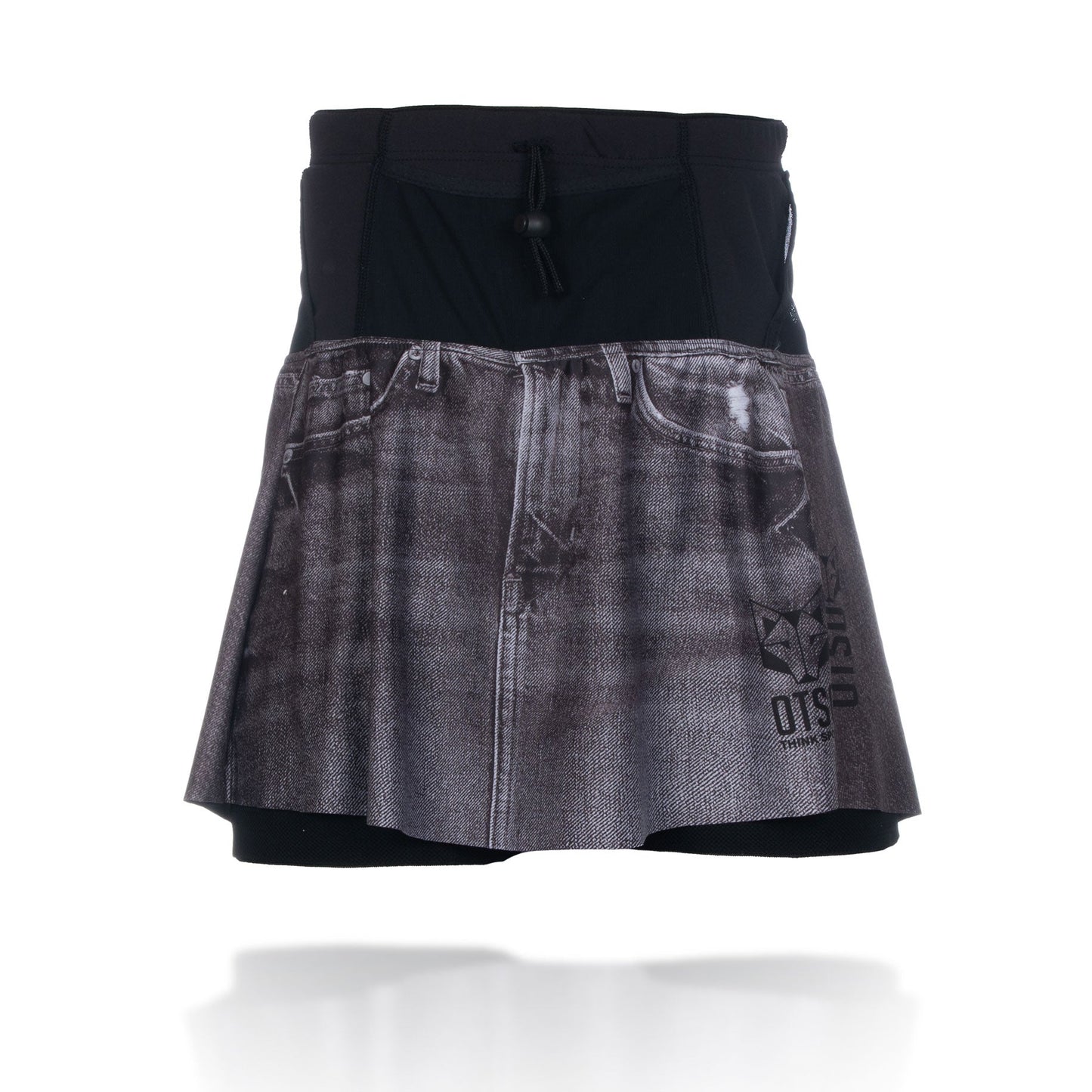 Women's Running Skirt - Black Jeans Print