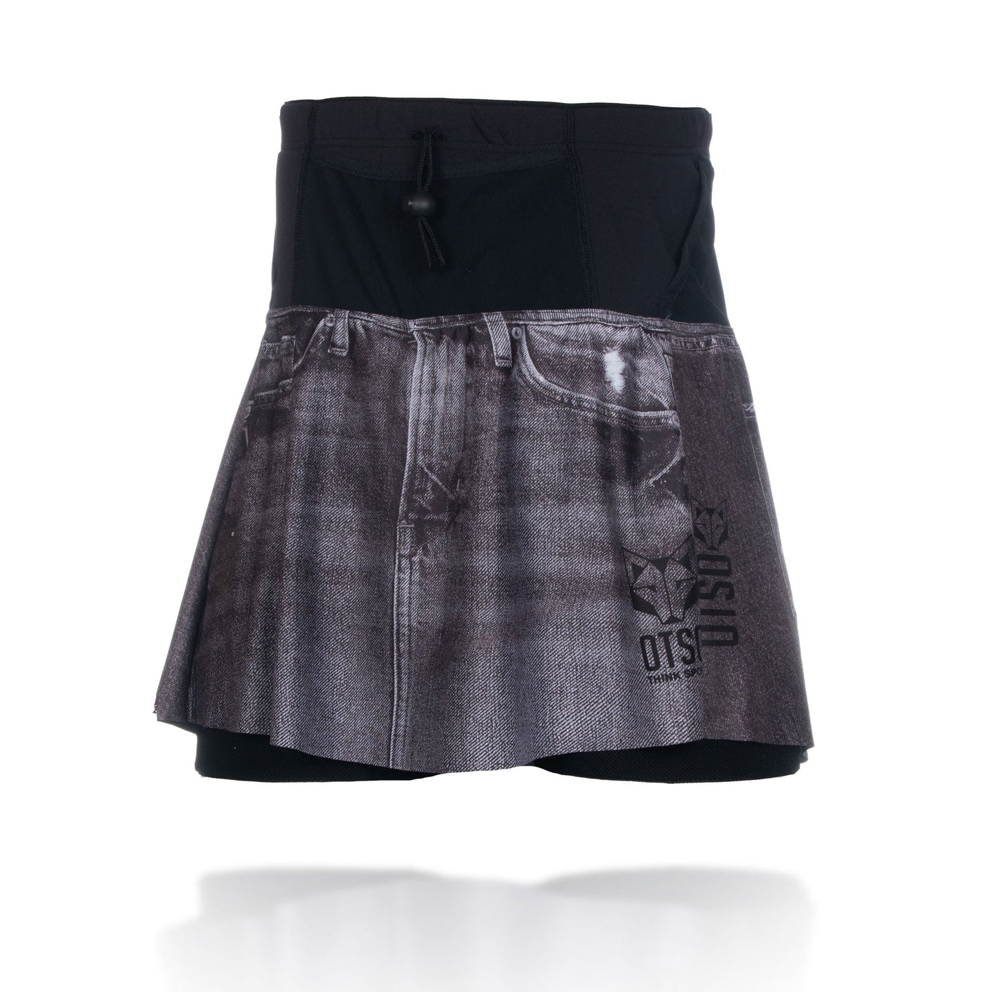 Women's Running Skirt - Black Jeans Print