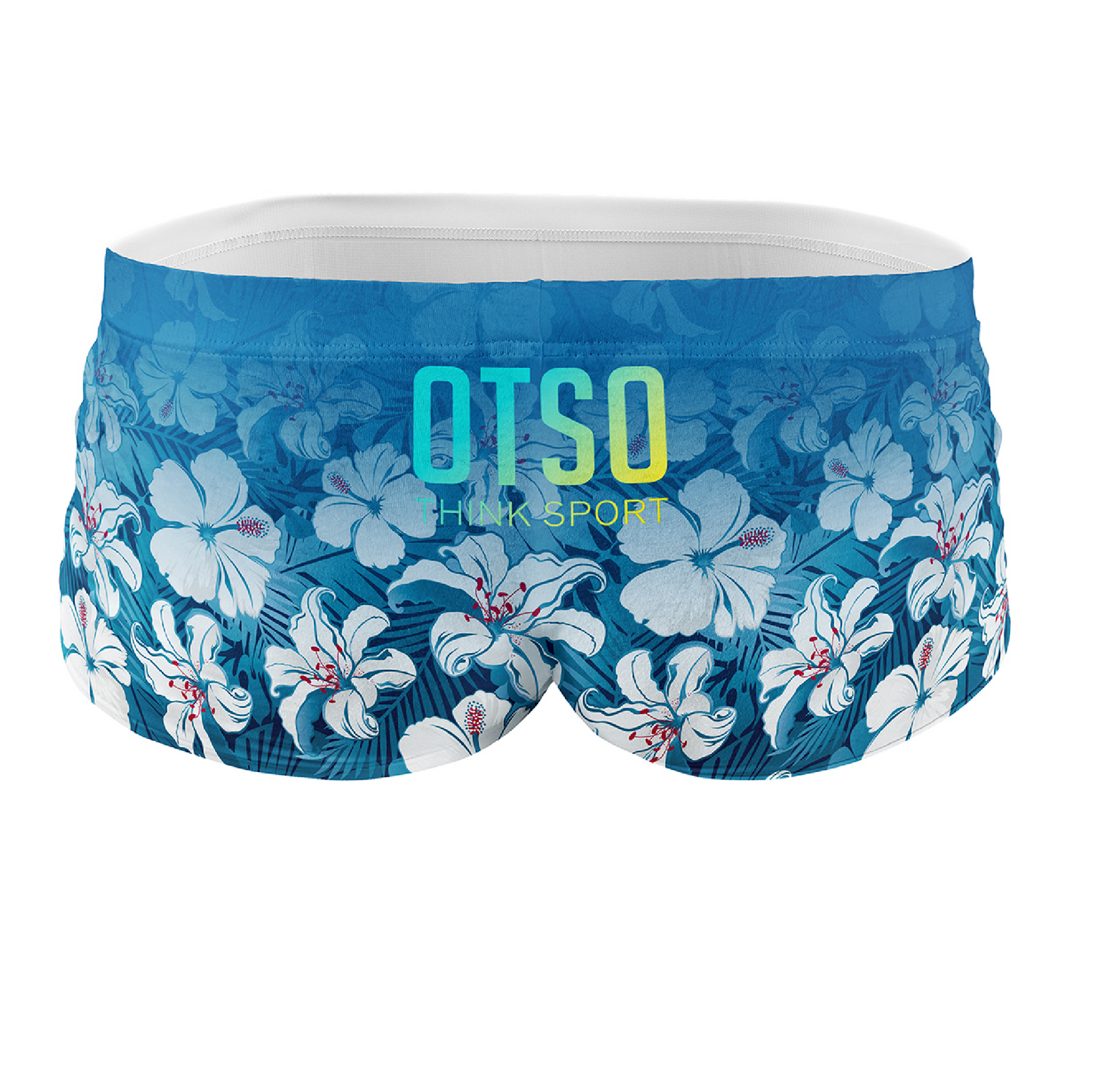 Men's Square Leg Swimsuit - Swim Bike Run Flower