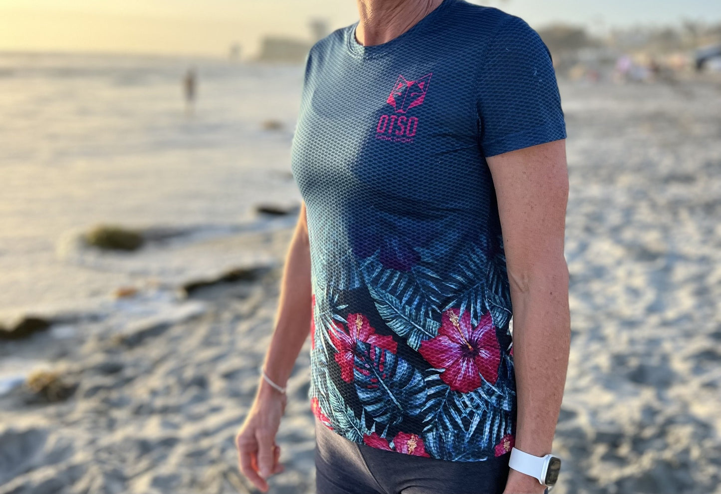 Women's Tech T-Shirt Tropical Dark