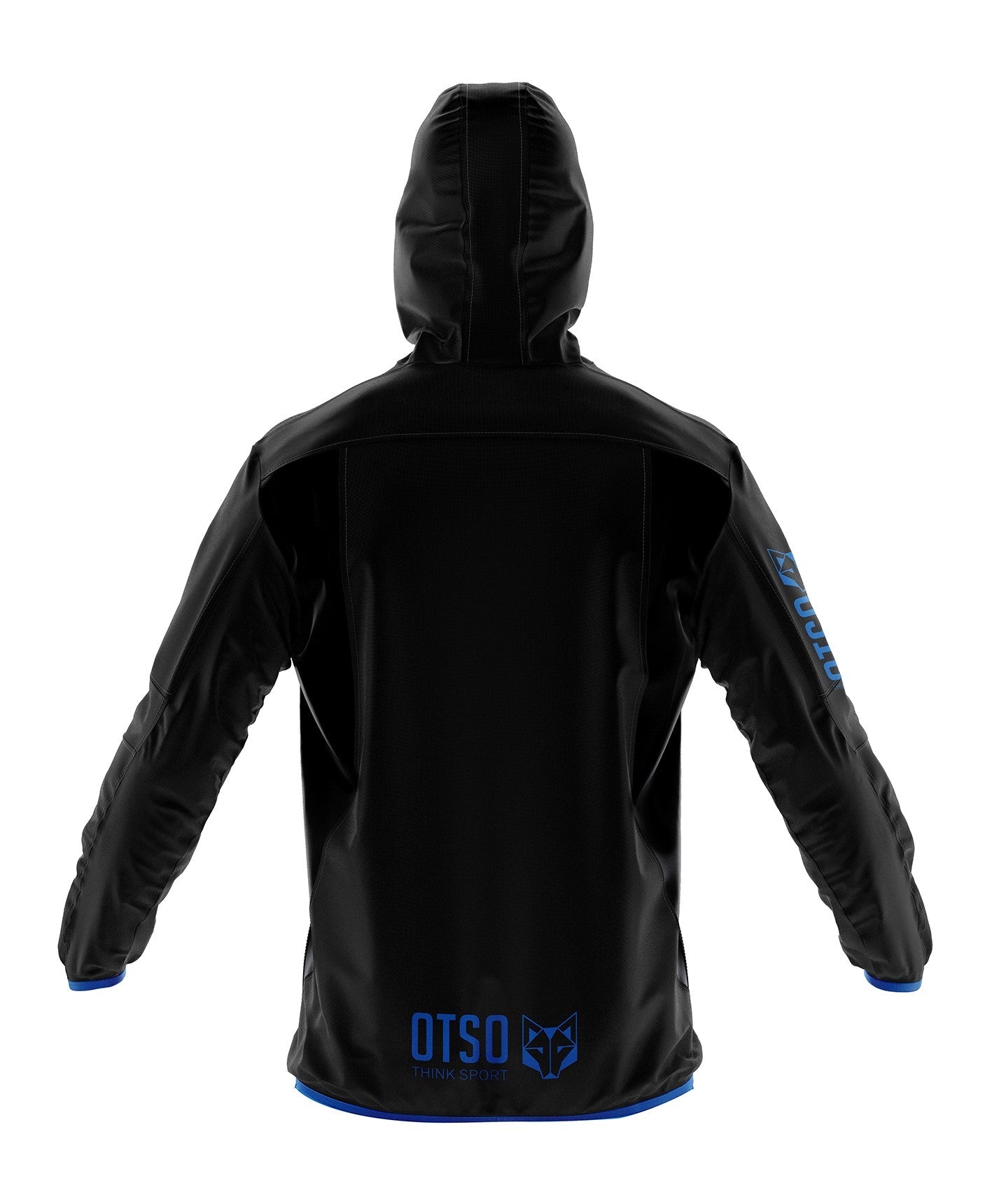 Ultra Light Waterproof Jacket Black & Royal Blue