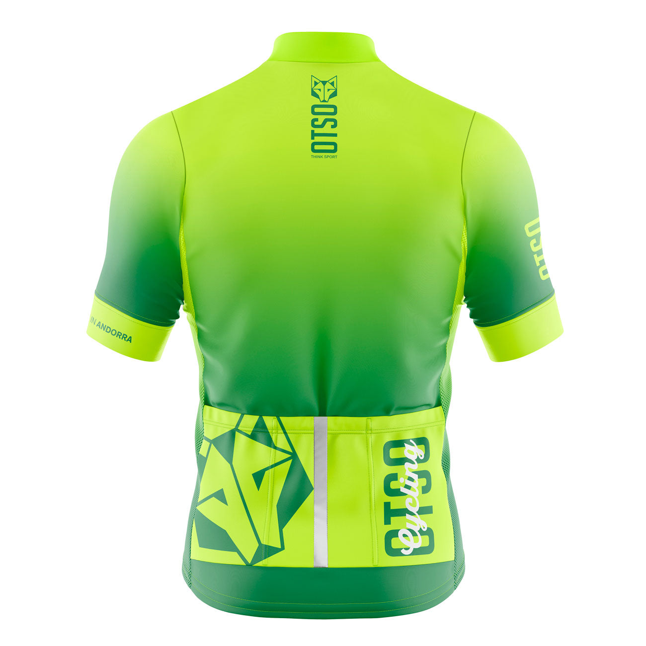 Men's Cycling Jersey Fluo Green