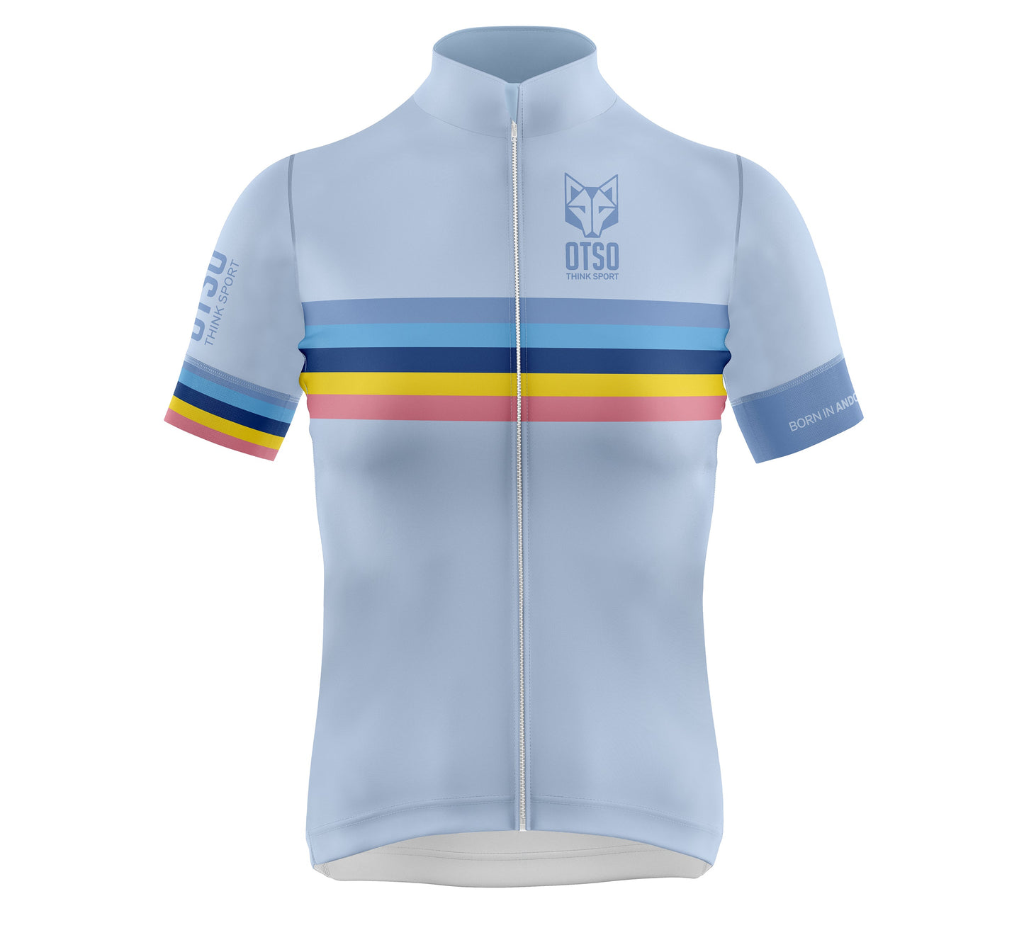 Women's Cycling Jersey Stripes Turquoise
