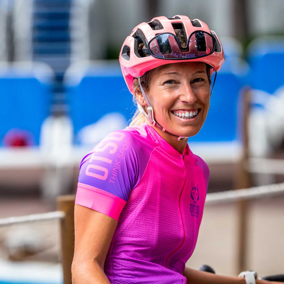 Women's Cycling Jersey Fluo Pink