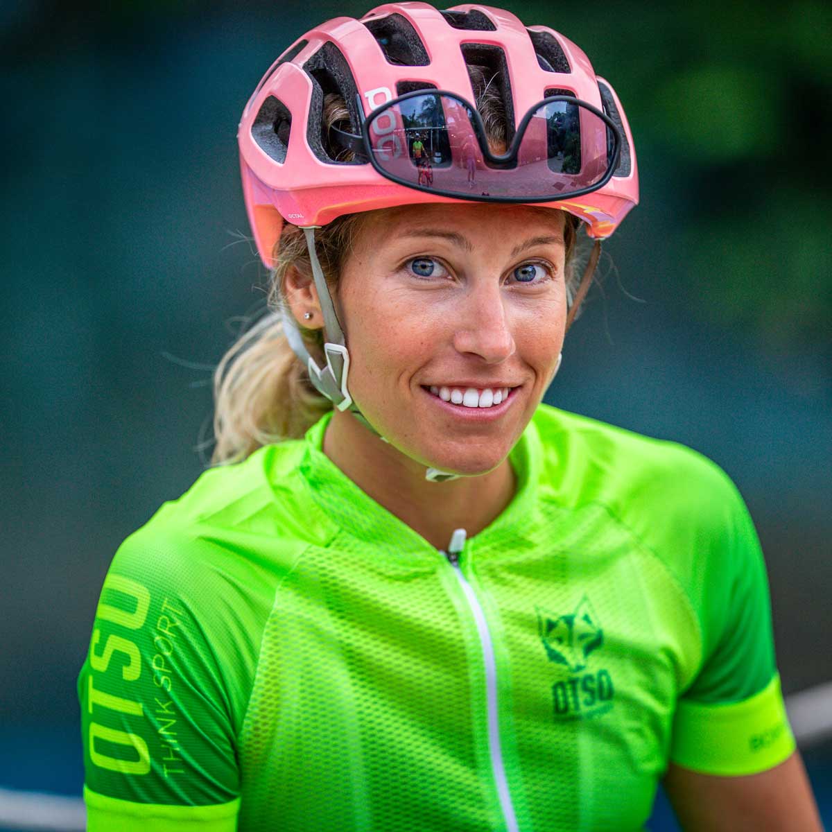 Women's Cycling Jersey Fluo Green