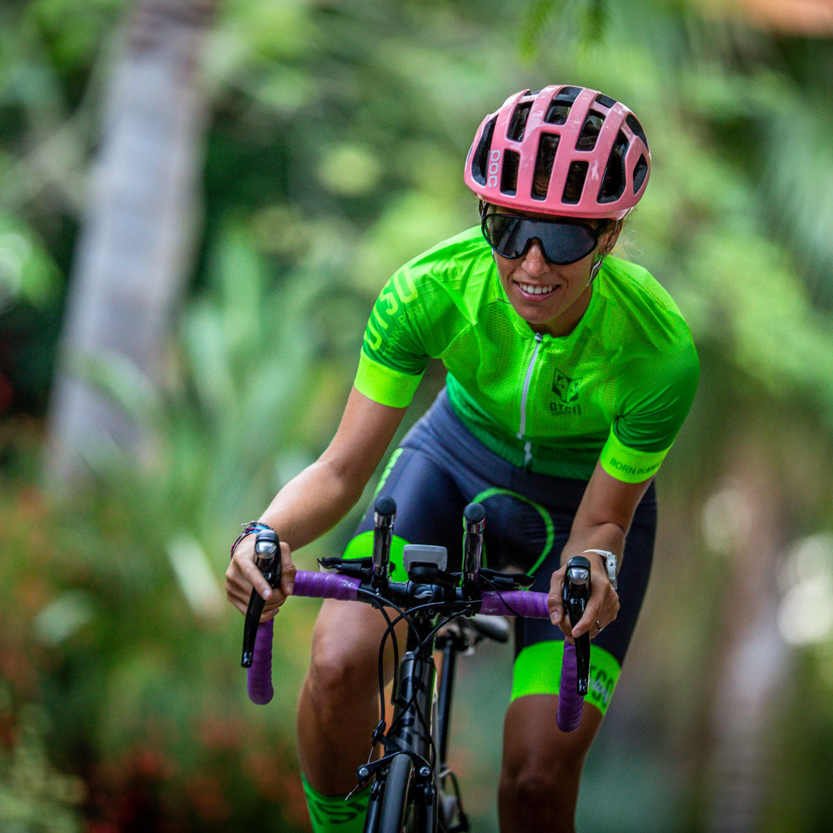 Women's Cycling Bib Short Fluo Green