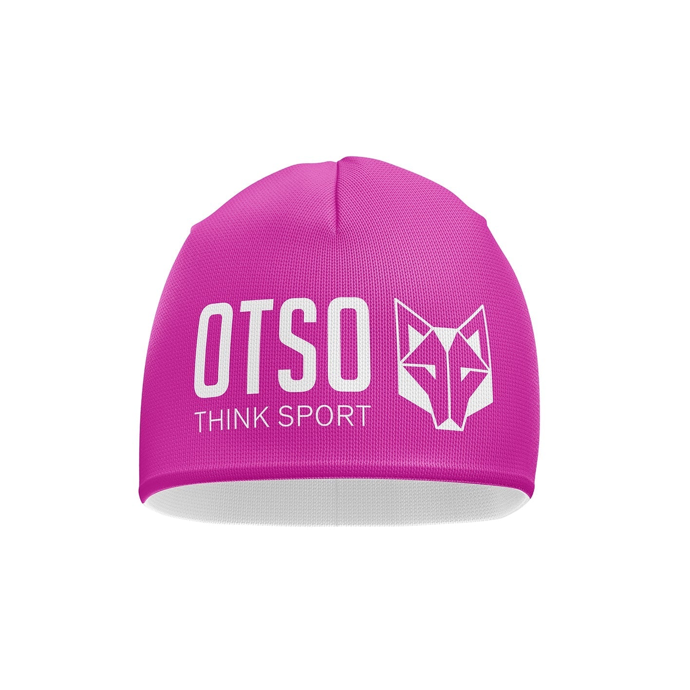 Beanie Fluo Pink / White