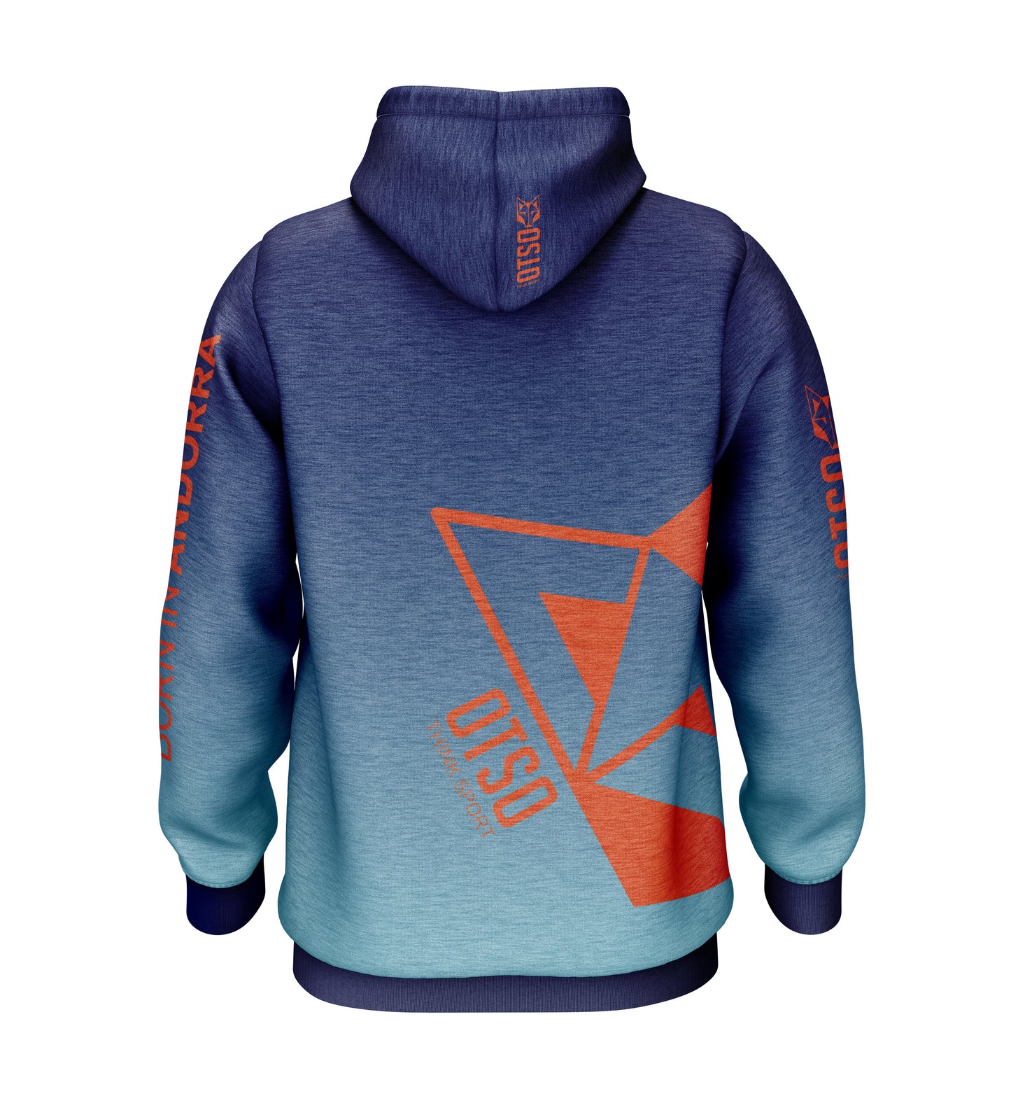 Hoodie - Navy Blue & Fluo Orange