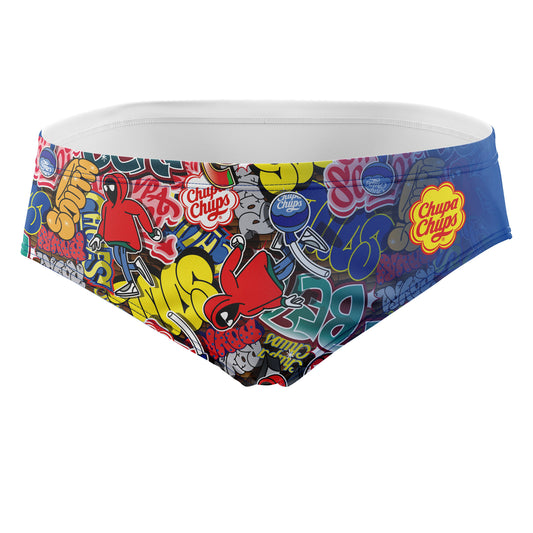 Men's Swim Briefs - Chupa Chups Graffiti