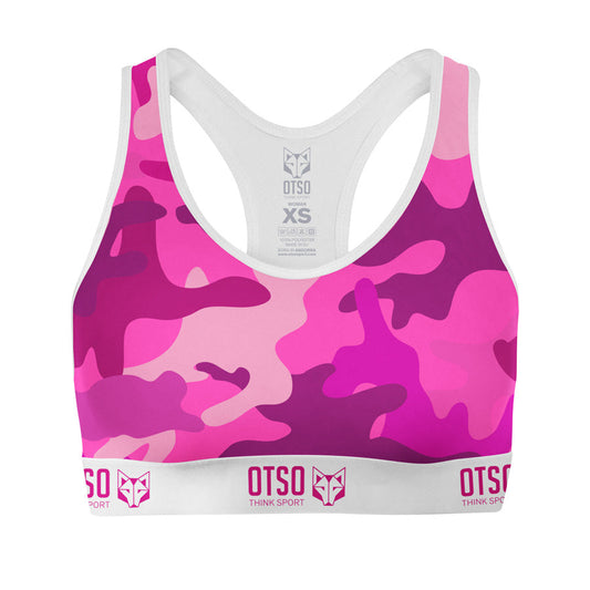 Sports Bra Camo Pink