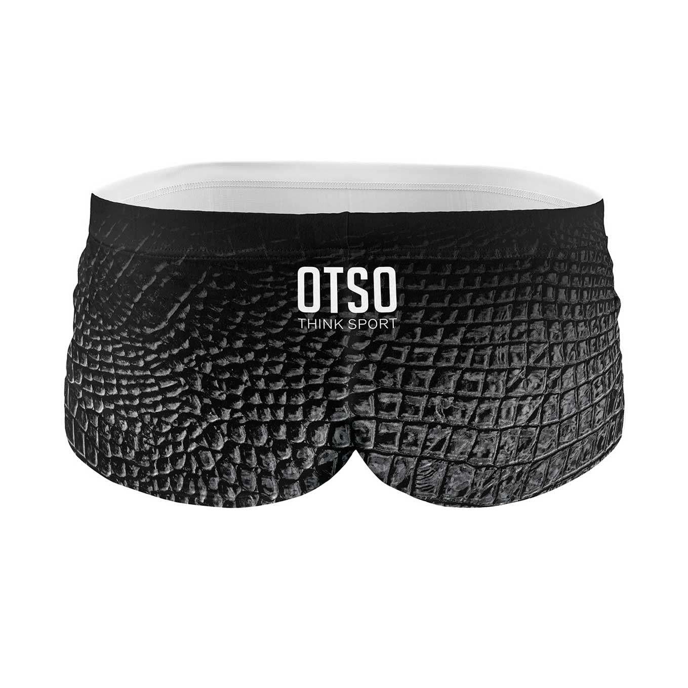 Men's Square Leg Swimsuit - Black Snake