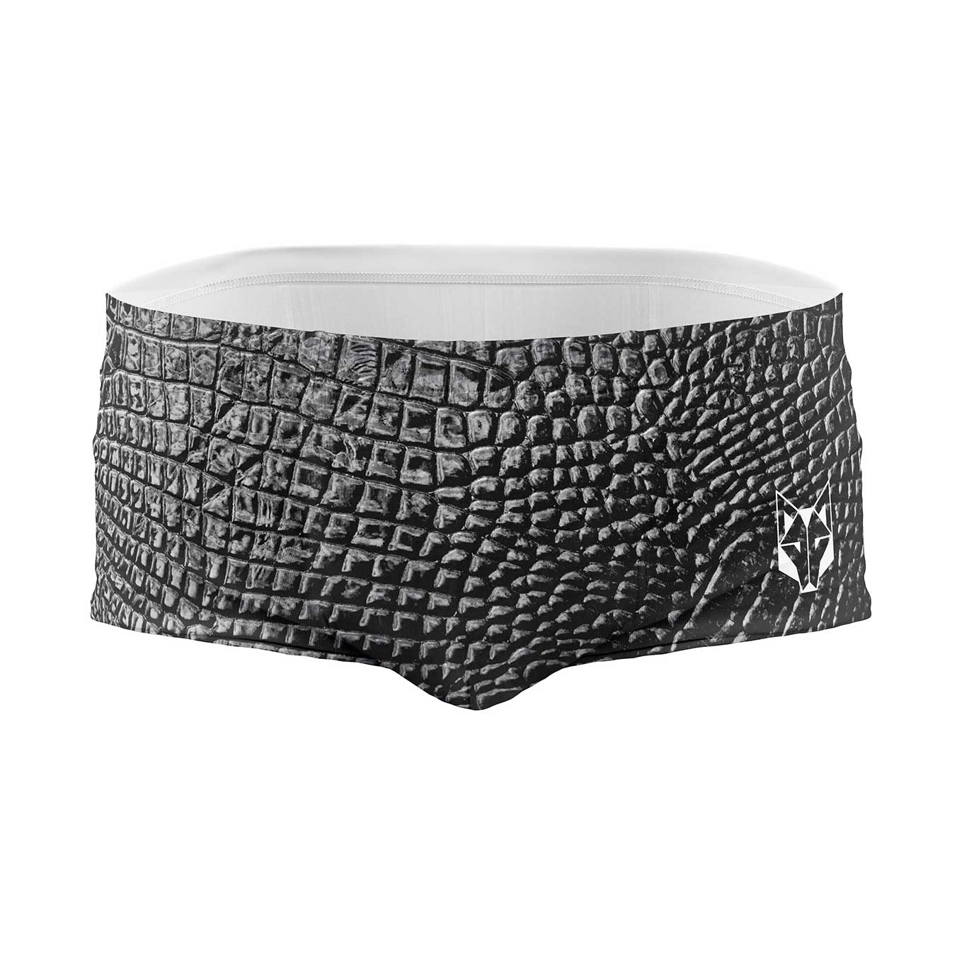 Men's Square Leg Swimsuit - Black Snake