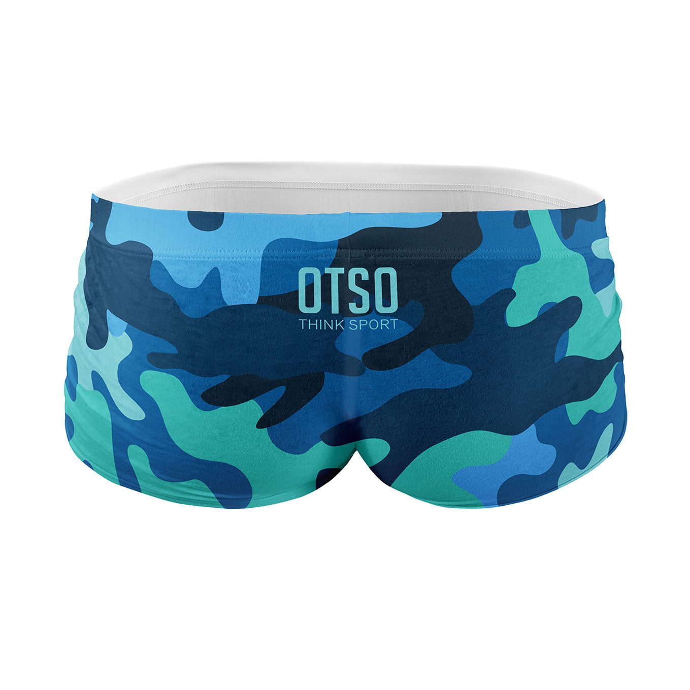 Men's Square Leg Swimsuit - Camo Blue