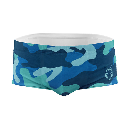 Men's Square Leg Swimsuit - Camo Blue