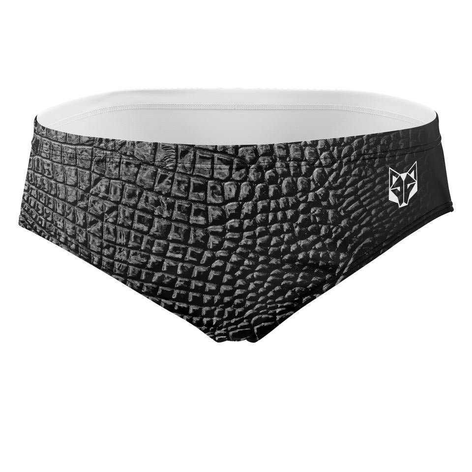 Men's Swim Briefs - Black Snake