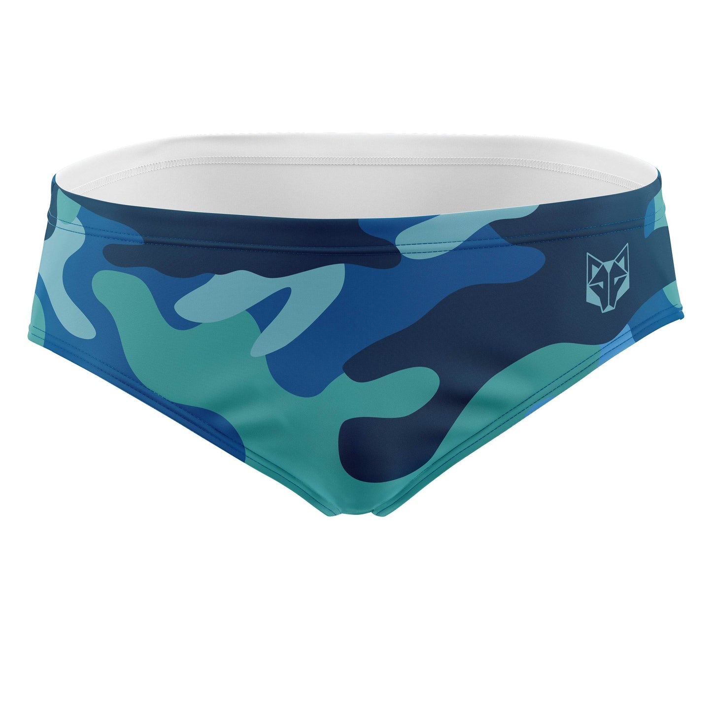 Men's Swim Briefs - Blue Camouflage