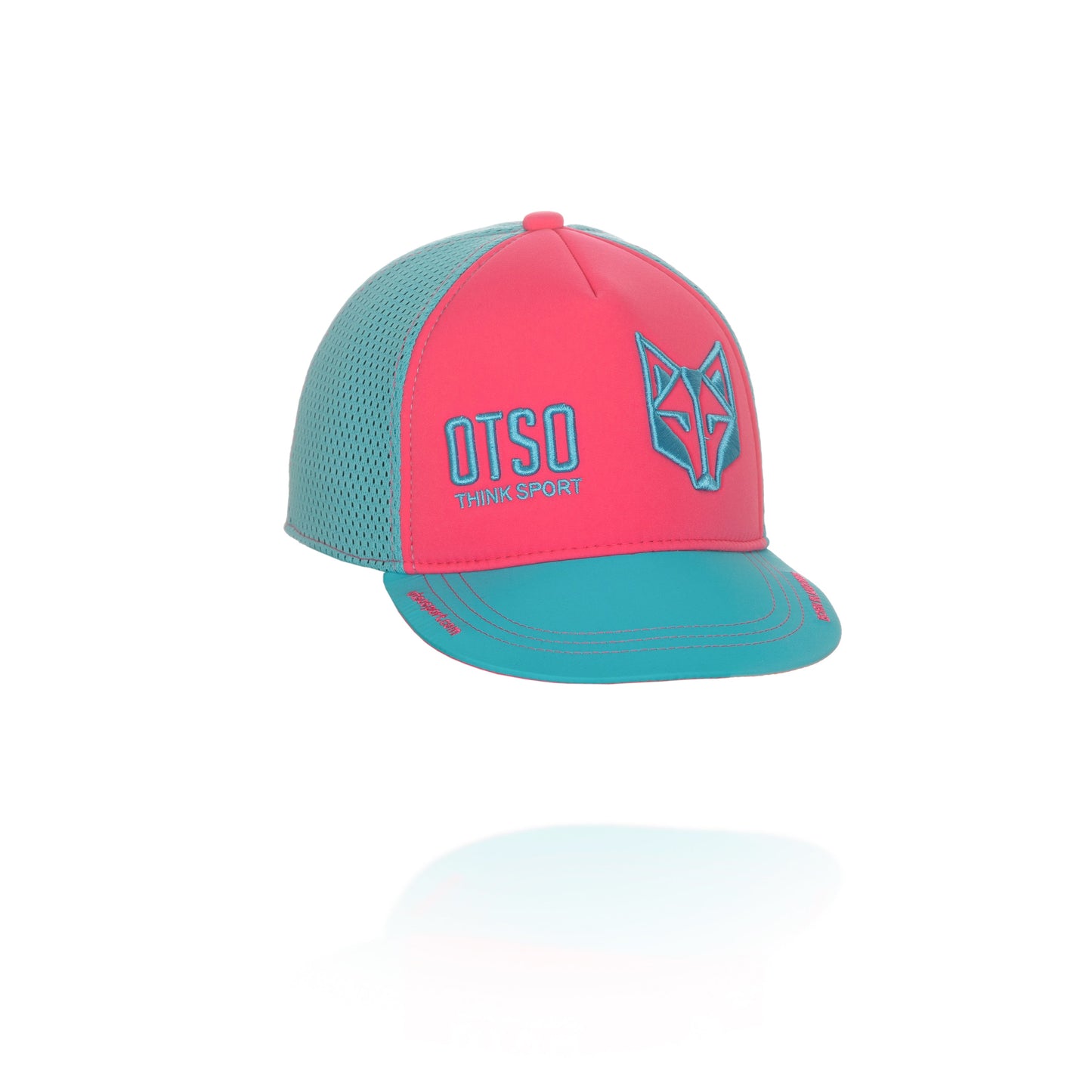 Snapback Cap - Fluorescent Pink / Light Blue