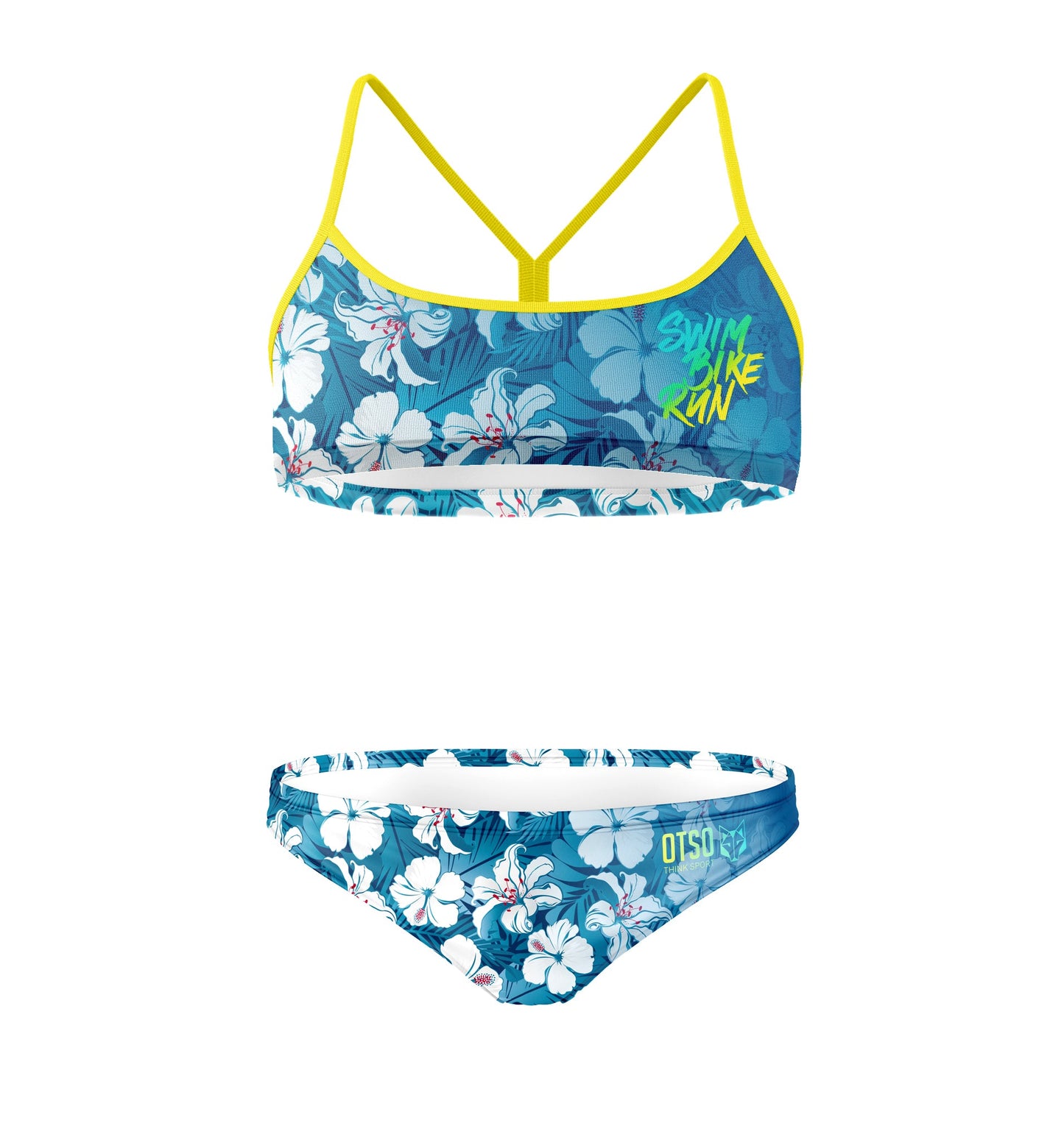 NEW Bikini Swim Bike Run Flower