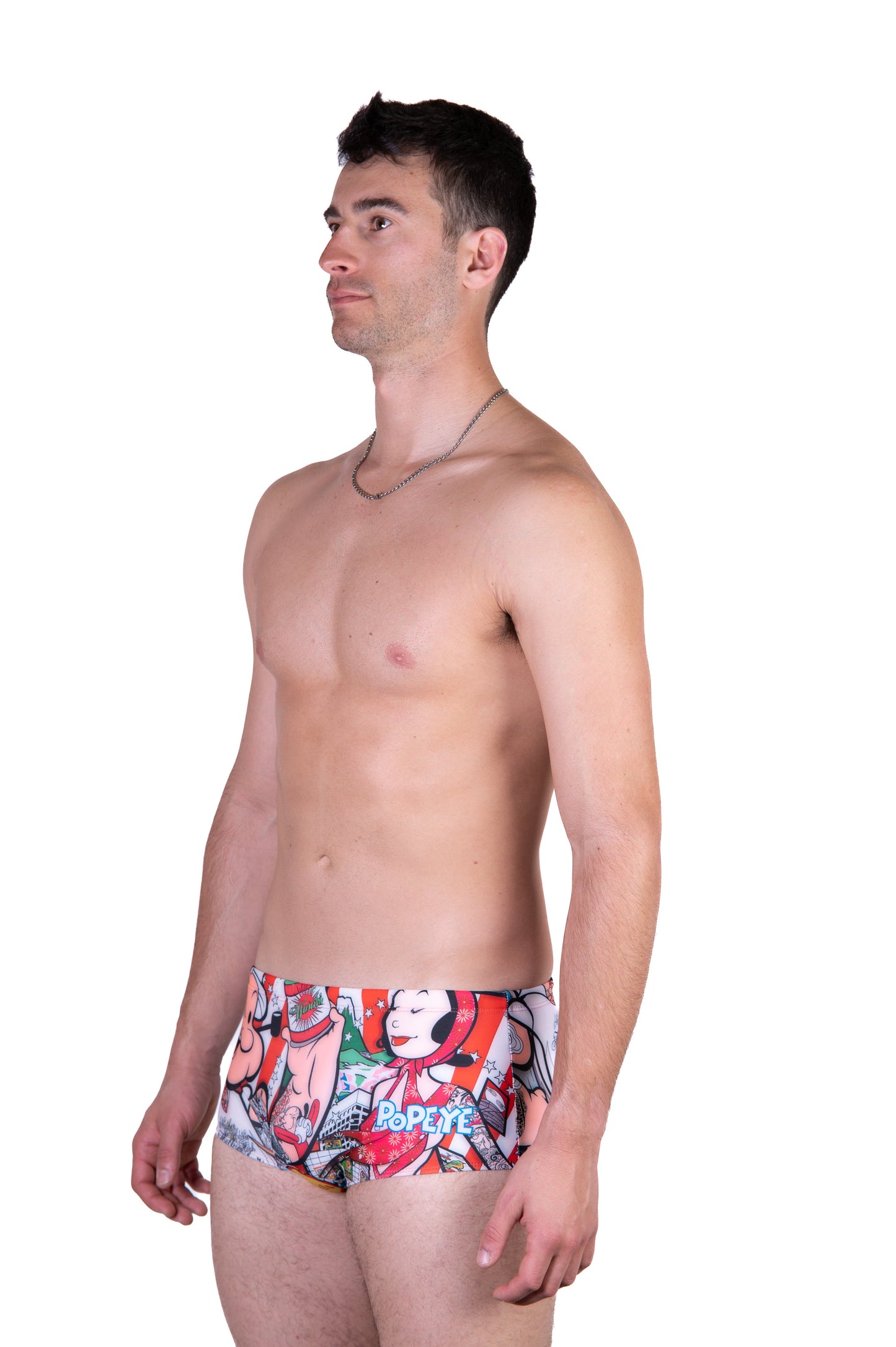 Men's Square Leg Swimsuit - Popeye Art Show
