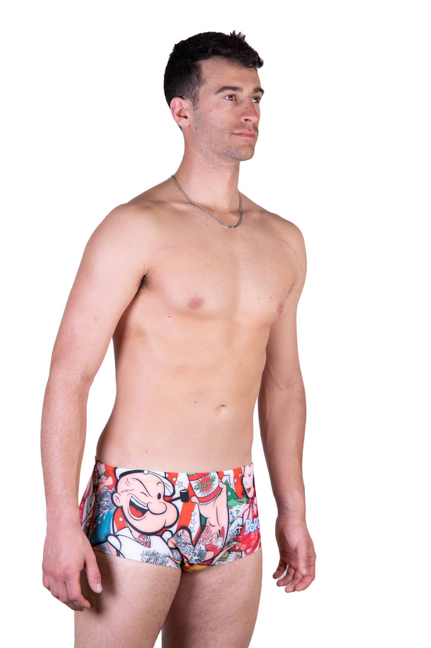 Men's Square Leg Swimsuit - Popeye Art Show