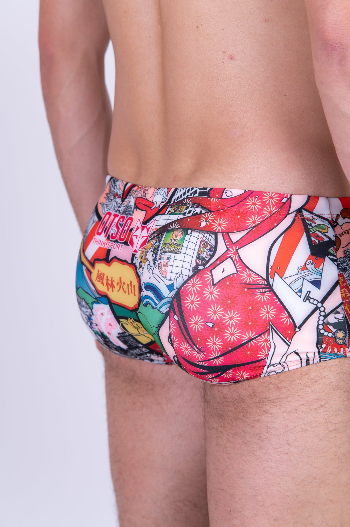 Men's Square Leg Swimsuit - Popeye Art Show