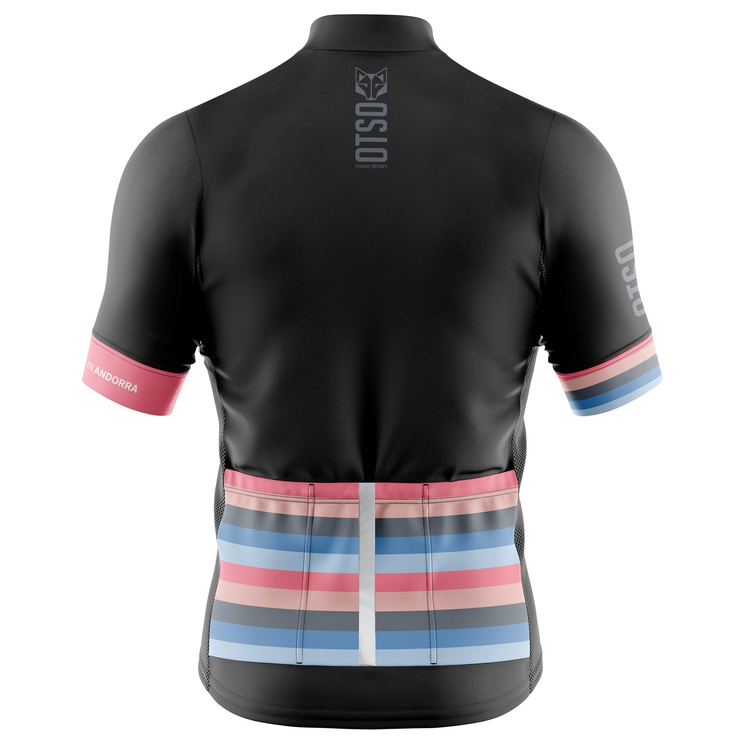 Men's Cycling Jersey Stripes Black