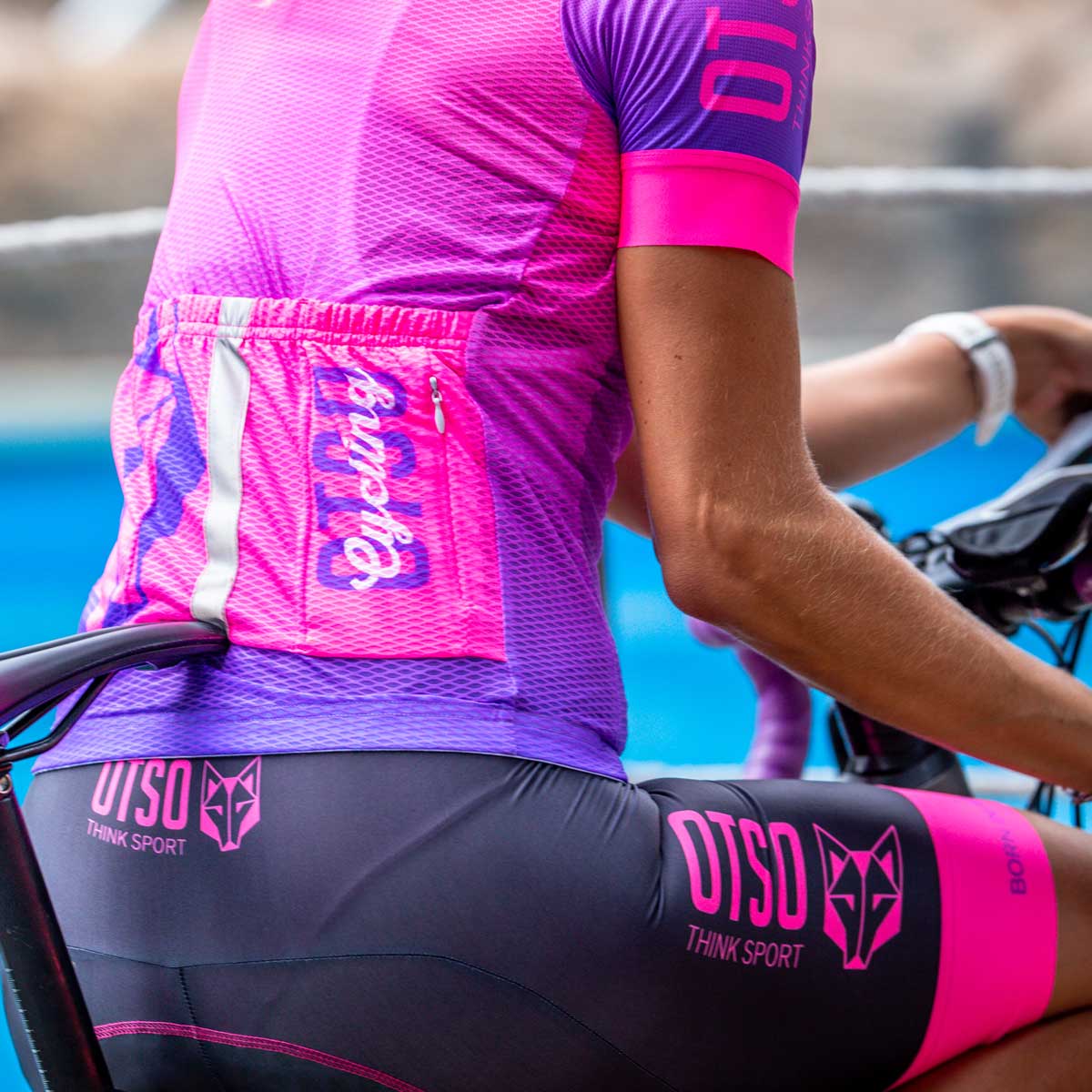 Women's Cycling Bib Short Fluo Pink