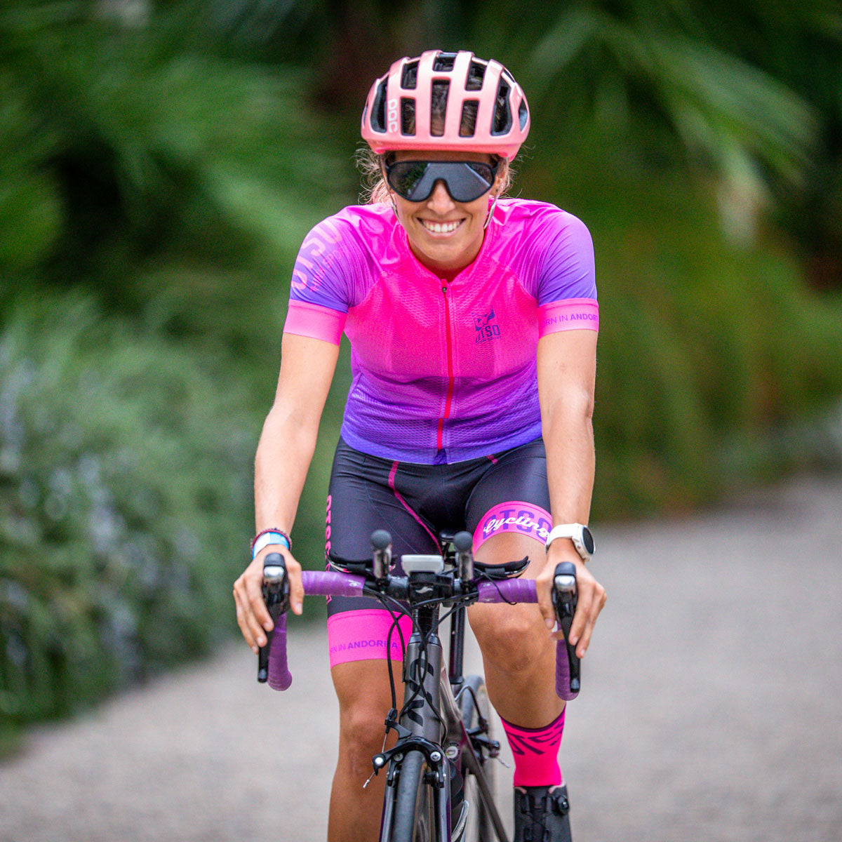 Cycling Bib Shorts Bright Pink