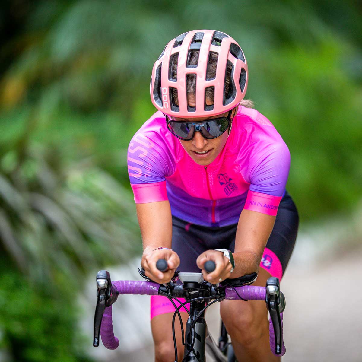 Women's Cycling Jersey Fluo Pink