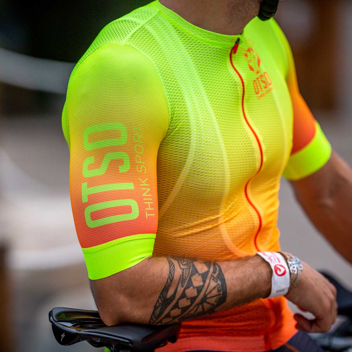 Men's Cycling Jersey Fluo Orange