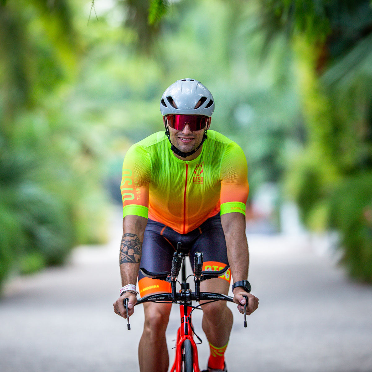 Men s Cycling Jersey Fluo Orange