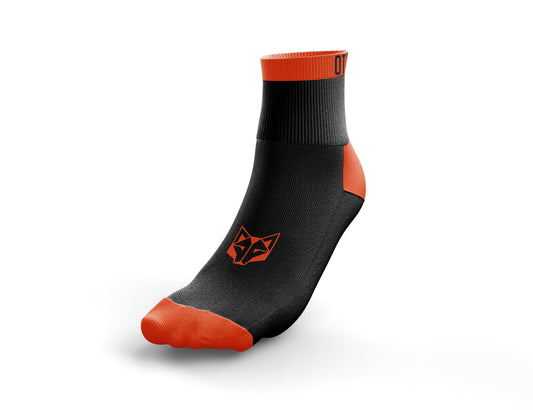 Low Cut Black & Fluo Orange Multisport Socks