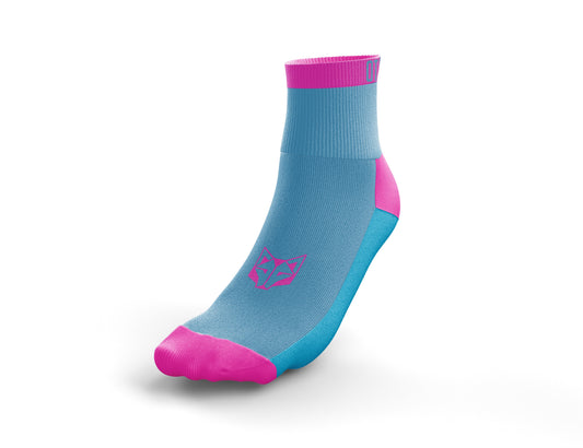 Low Cut Light Blue & Pink Multisport Socks