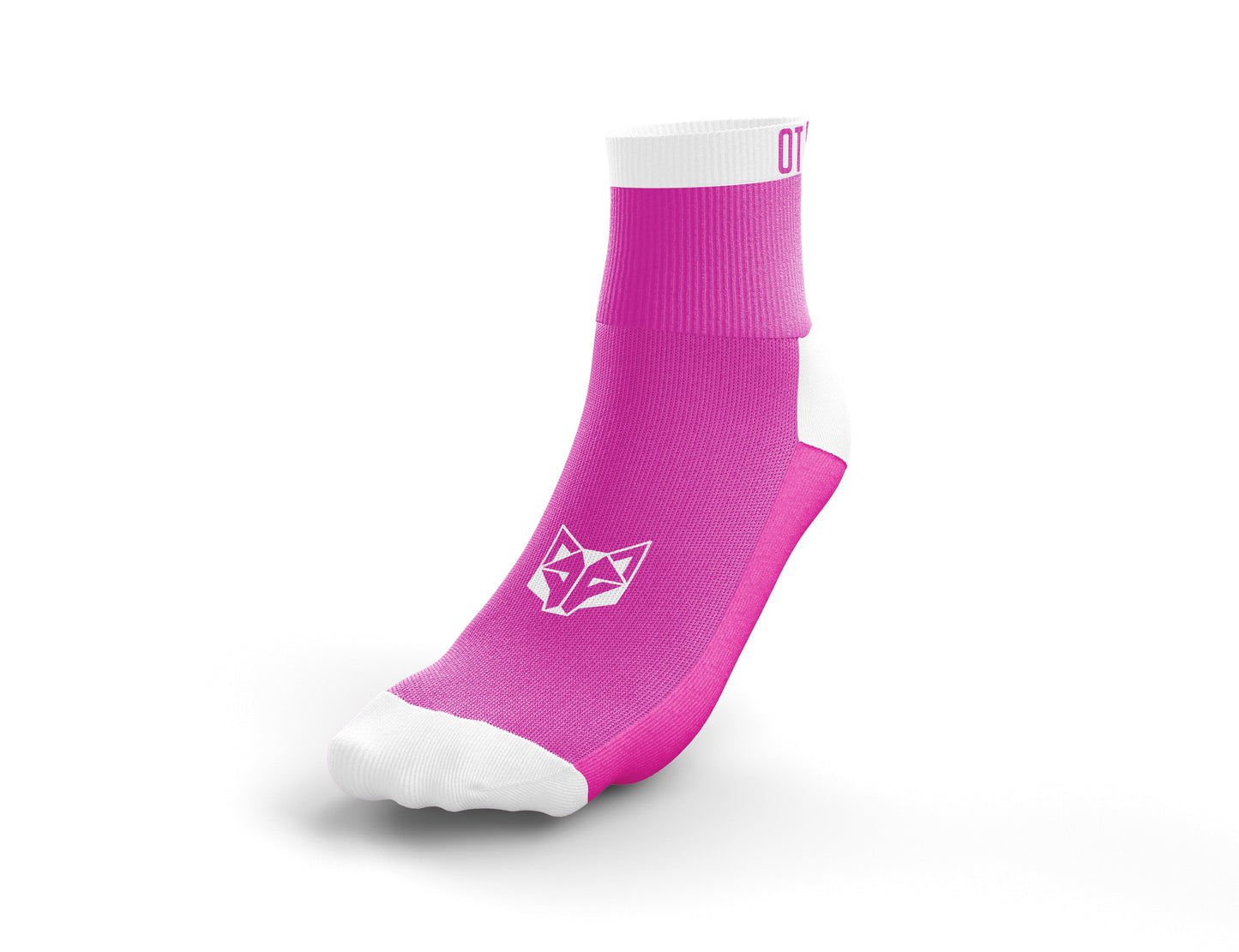Low Cut Fluo Pink & White Multisport Socks
