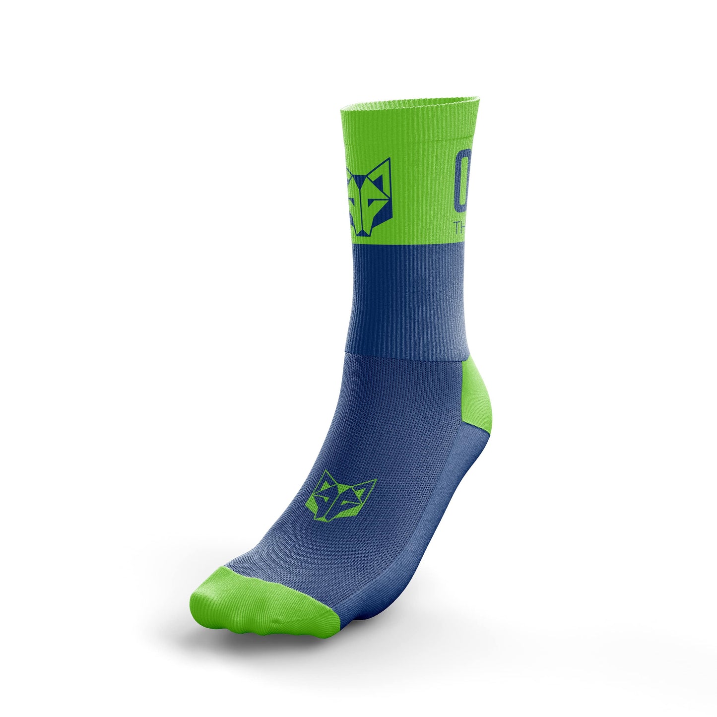 Multisport Socks Medium Cut Electric Blue / Fluo Green