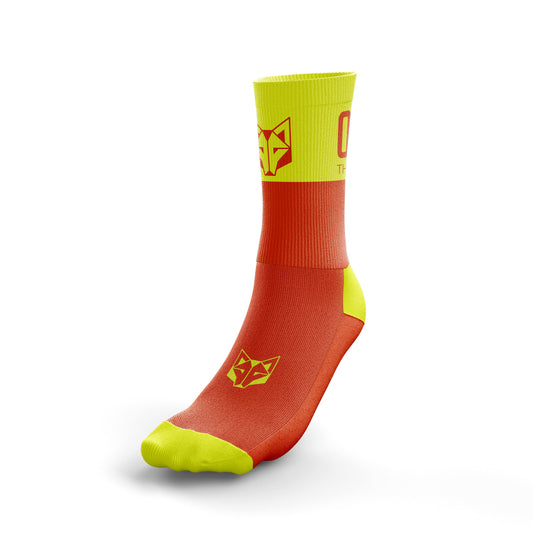 Multisport Socks Medium Cut Fluo Orange / Fluo Yellow
