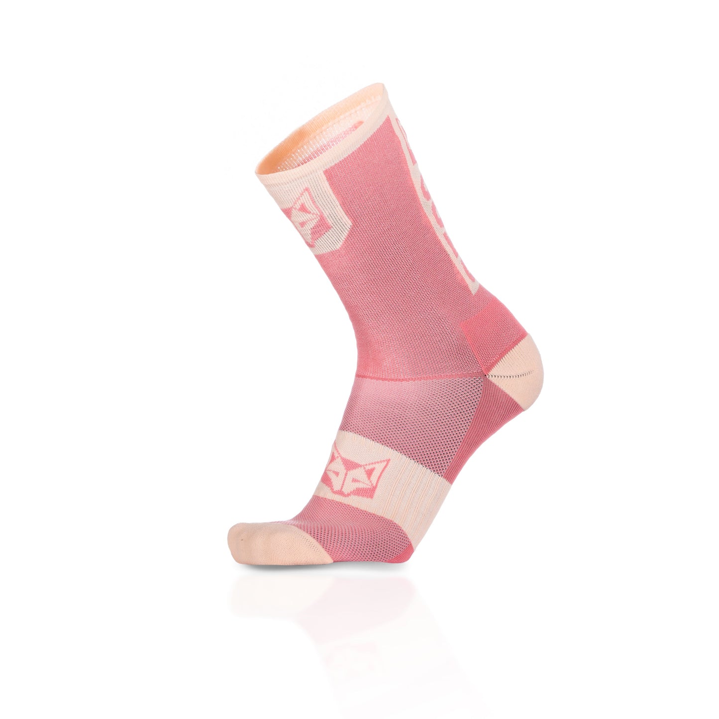 Cycling Socks High Cut Pink Salmon & Pink Coral