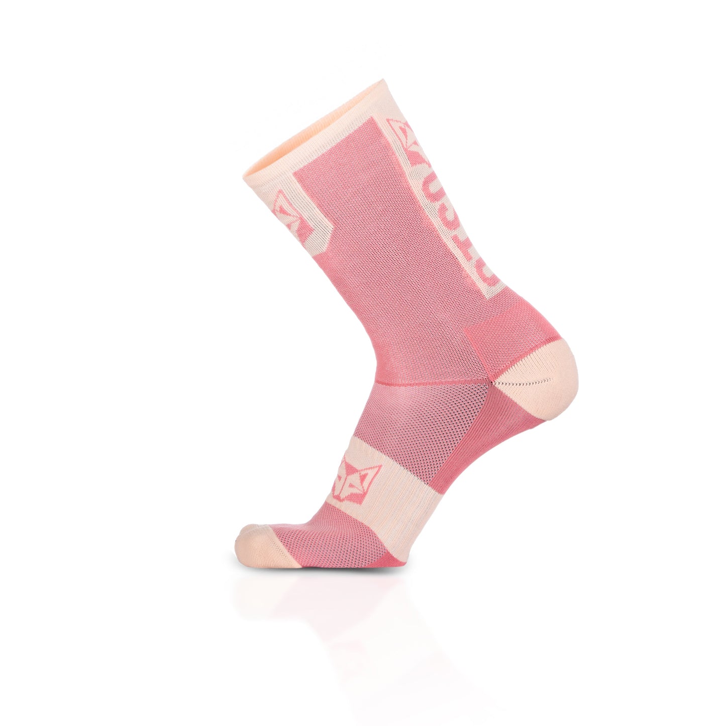 Cycling Socks High Cut Pink Salmon & Pink Coral