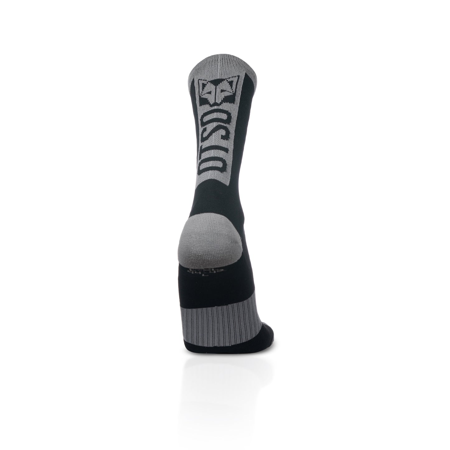 Cycling Socks High Cut Black & Silver Grey