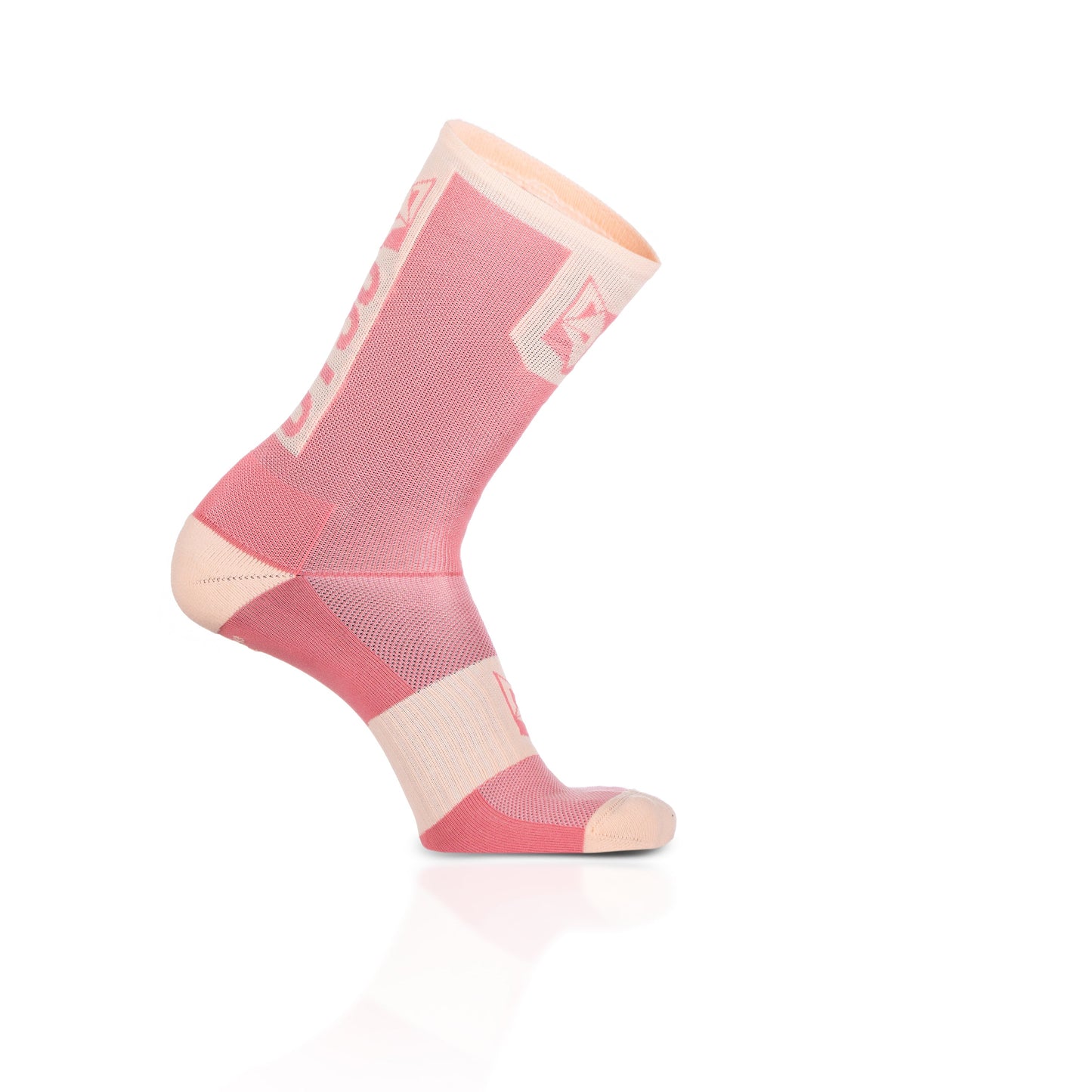 Cycling Socks High Cut Pink Salmon & Pink Coral